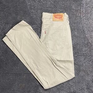 Levi's 514 Slim Fit Khaki Beige Jeans Men's Size 32x31 Water Less Cotton Denim